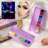 Wateroplosbaar fluorescerend make-up palet